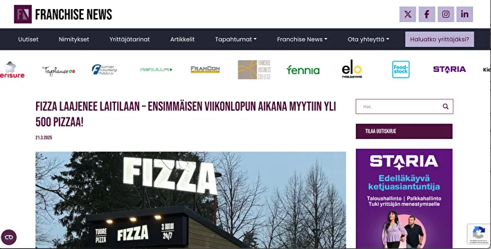 Fizza laajenee Laitilaan – Ensimmäisen viikonlopun aikana myytiin yli 500 pizzaa!