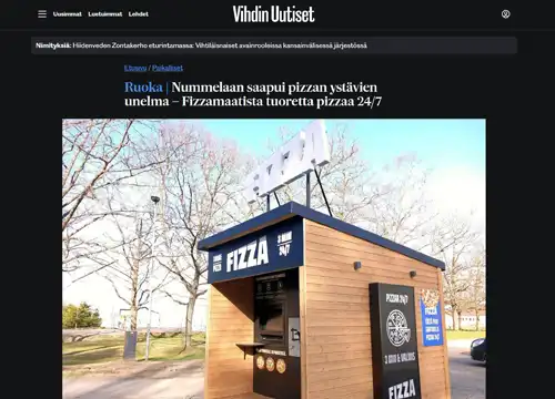Nummelaan saapui pizzan ystävien unelma – Fizzamaatista tuoretta pizzaa 24/7