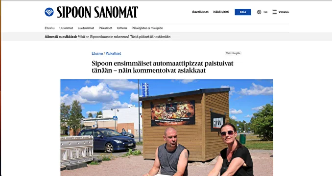 Sipoon ensimmäiset automaattipizzat paistuivat tänään – näin kommentoivat asiakkaat