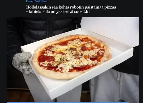 Hollolassakin saa kohta robotin paistamaa pizzaa – lahtelaisilla on yksi selvä suosikki