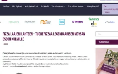 Fizza laajeni Lahteen – tuorepizzaa legendaarisen Möysän Esson kulmille
