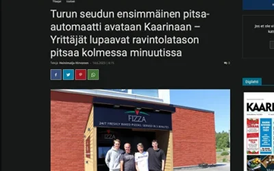 Turun seudun ensimmäinen pitsa-automaatti avataan Kaarinaan – Yrittäjät lupaavat ravintolatason pitsaa kolmessa minuutissa