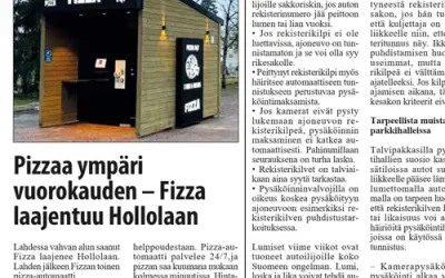 Pizzaa ympäri vuorokauden – Fizza laajentuu Hollolaan