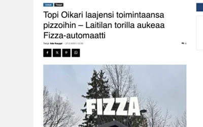 Topi Oikari laajensi toimintaansa pizzoihin – Laitilan torilla aukeaa Fizza-automaatti