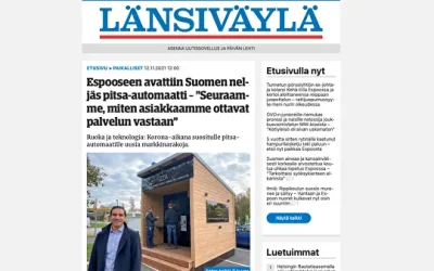 Espooseen avattiin Suomen neljäs pitsa-​automaatti – "Seuraamme, miten asiakkaamme ottavat palvelun vastaan"