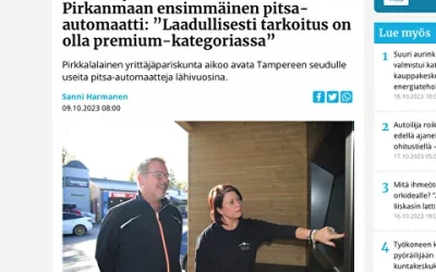 Pirkkalalaisen huoltoaseman pihaan nousi mystinen mökki – Näin toimii Pirkanmaan ensimmäinen pitsa-automaatti: ”Laadullisesti tarkoitus on olla premium-kategoriassa”