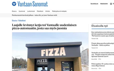 Laajalle levinnyt ketju toi Vantaalle uudenlaisen pizza-​automaatin, josta saa myös juomia